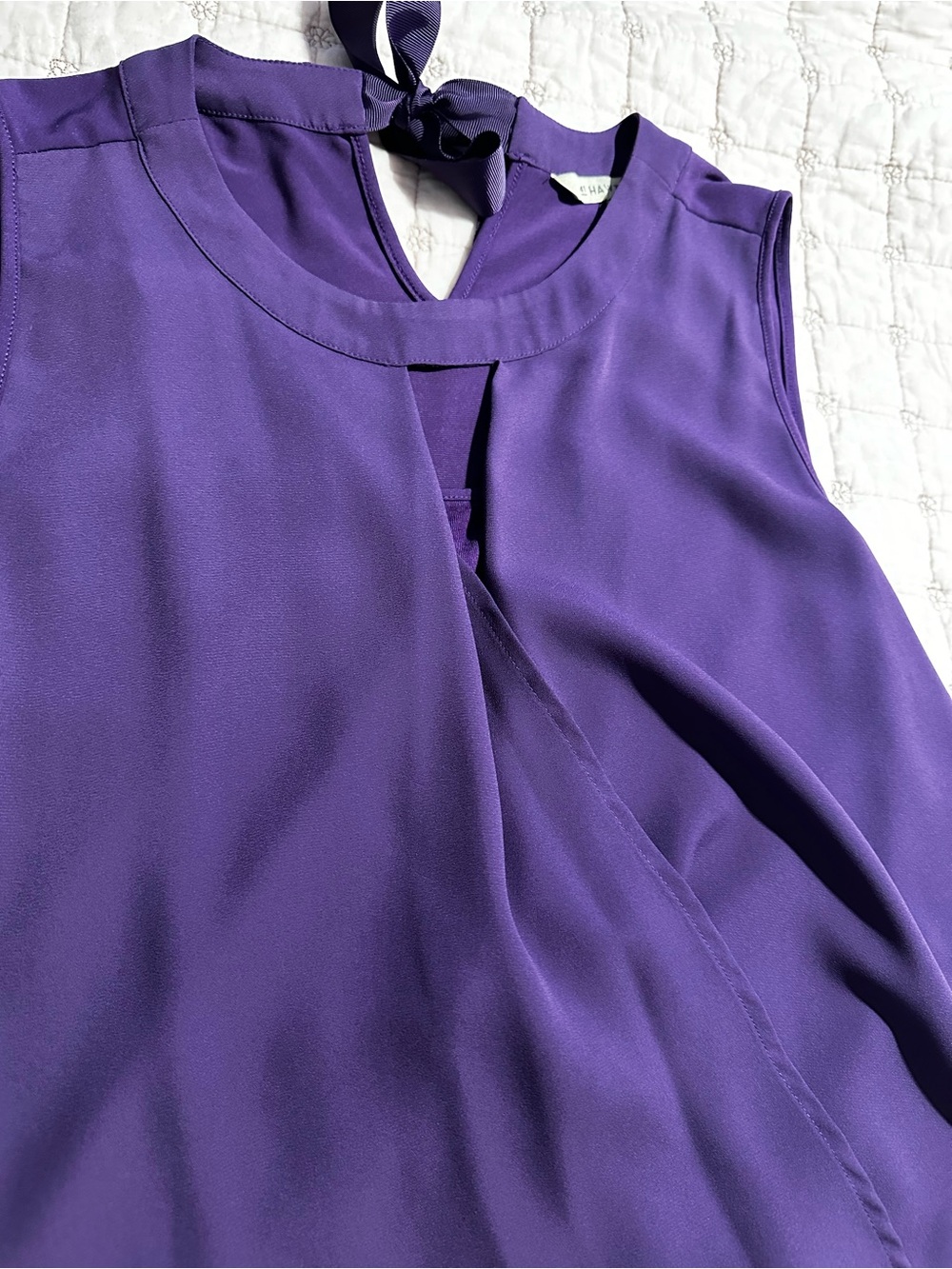 41 Hawthorn Violet Twist Neck Blouse - Picture 5 of 12